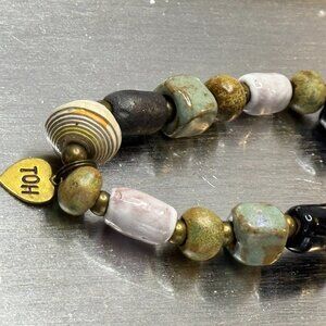 Haitian Trades of Hope Cereal and Clay handmade bracelet EUC